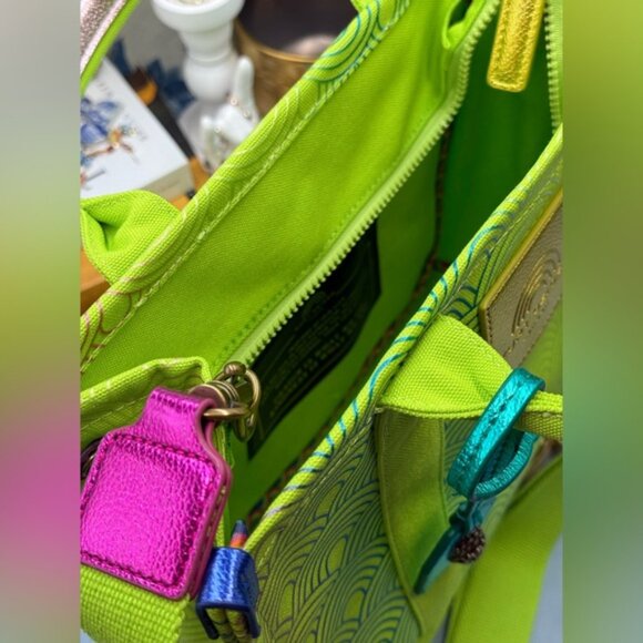 🆕 KURT GEIGER LONDON 🧿 NWOT Southbank Tote Crossbody Bag, Lime Green - Picture 12 of 16